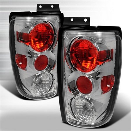 OVERTIME Altezza Tail Lights for 97 to 02 Ford Expedition, Chrome - 6 x 18 x 22 in. OV2654278